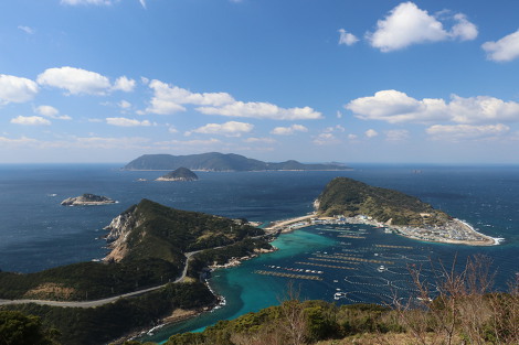 大堂山展望台から見る柏島 大堂山展望台から見る柏島