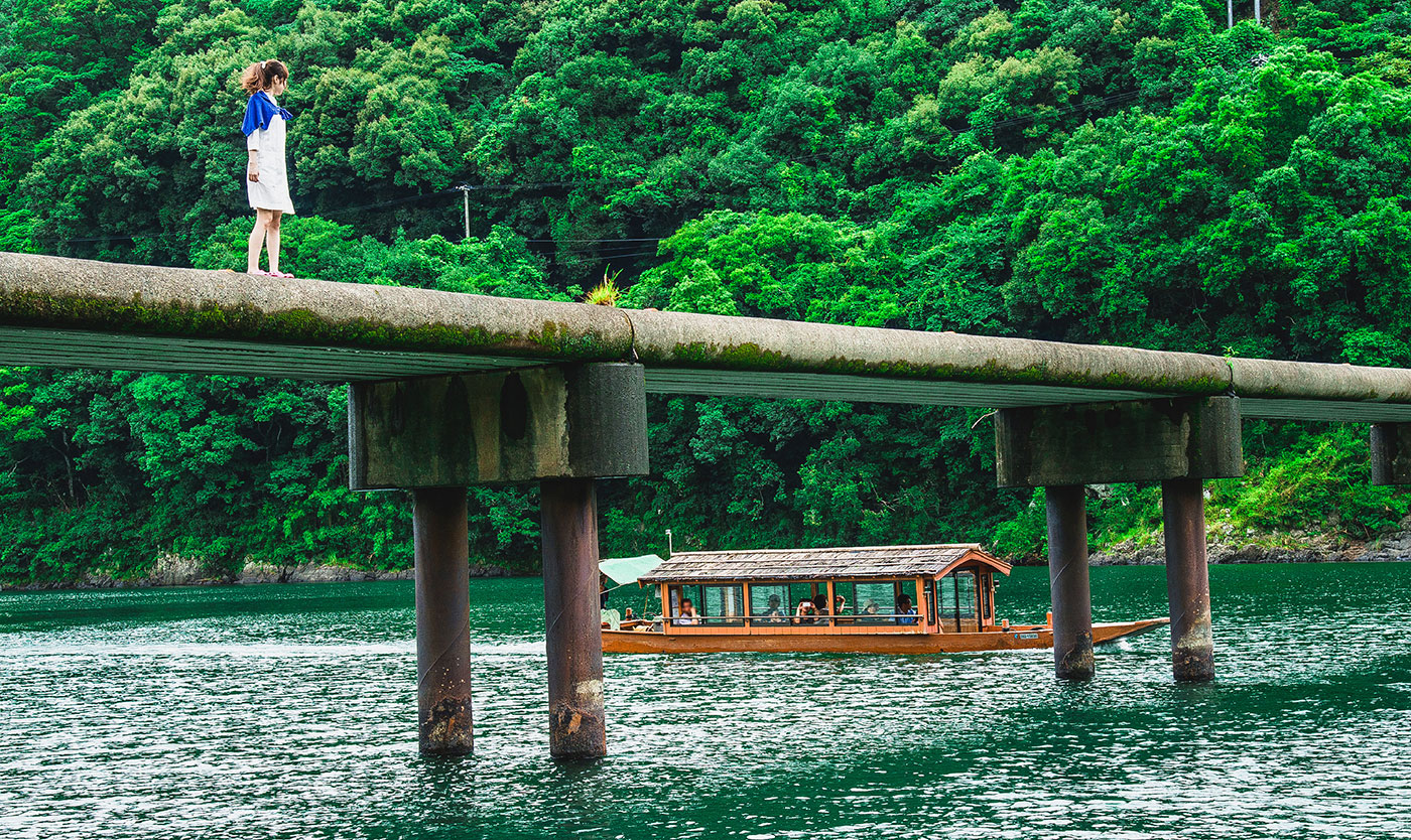 四万十川の自然を満喫 三里沈下橋